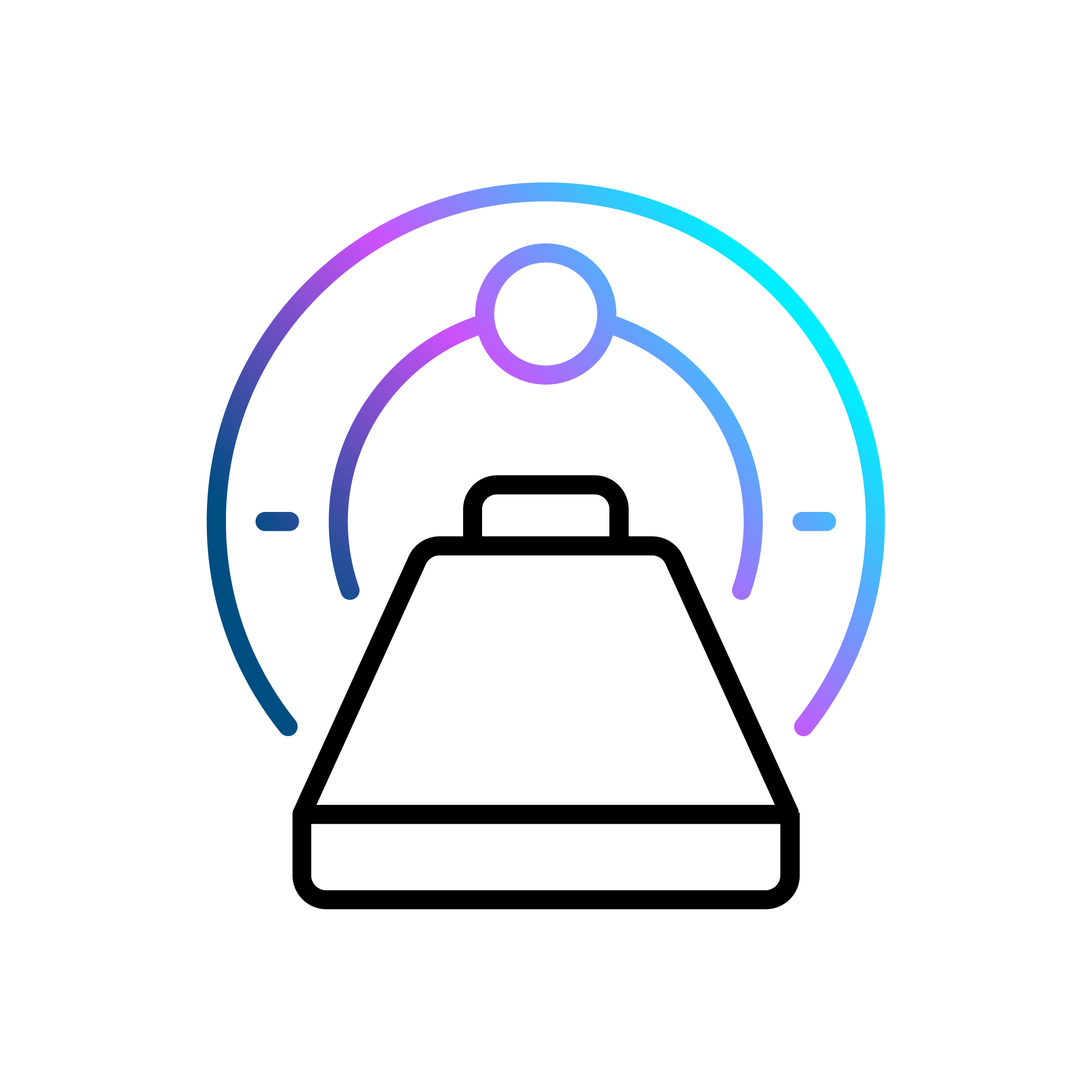 pictogram dat een scanner aangeeft die wordt gebruikt om een gedetailleerder beeld van uw hart te krijgen